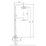 Душова система FRUD R24154, поворотний вилив - перемикач на лійку/душ, 3 режими, хром, фото 5