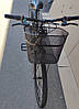 Міський велосипед Mustang Sport 24*162 Чорно Бузковий Крила, Багажник, Кошик, 21 Швидкість жіночої рамою, фото 6