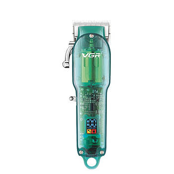 Машинка для стрижки VGR Professional Transparent Green (V-660)