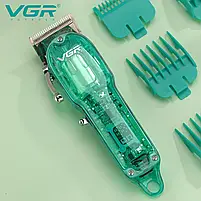 Машинка для стрижки VGR Professional Transparent Green (V-660), фото 9