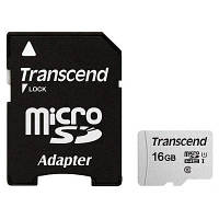 Карта памяти Transcend 16GB microSDHC class 10 UHS-I U1 (TS16GUSD300S-A)