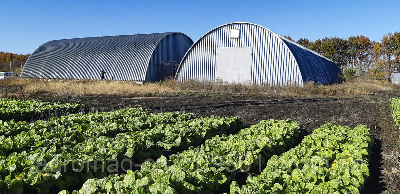 Бескаркасный ангар зернохранилище Agrostal A 18x60 м. сталь-0.8мм - фото 1 - id-p1573831307