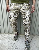 Штани піксельні чоловічі світлі армійські весна-осінь-літо, Тактичні військові штани-карго піксель весняні