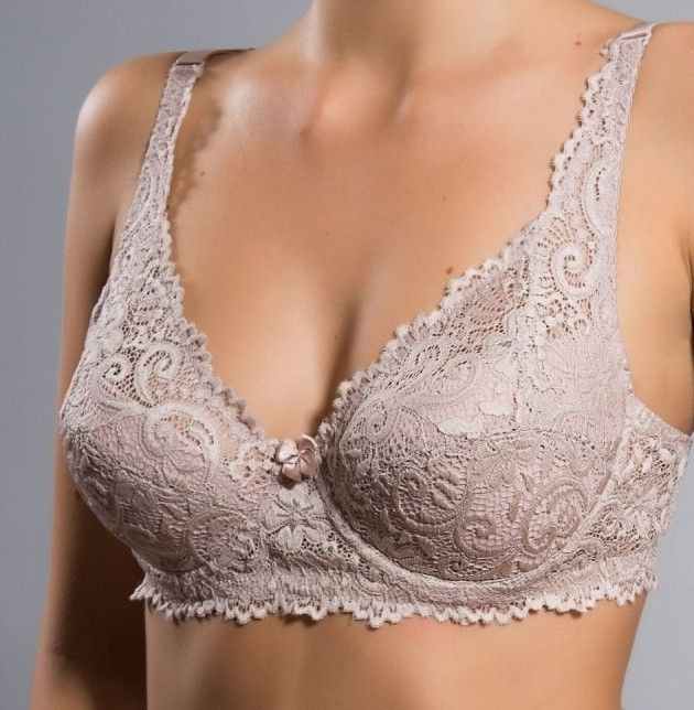 Бюстгальтер жіночий з мереживом Acousma світлий фламінго Чашка E, фото 1