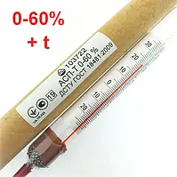 Ареометр для спирту з термометром АСП-Т 0-60% "СТЕКЛОПРІБОР" ДСТУ ГОСТ 18481:2009