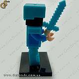 Фігурка Стів із мечем Майнкрафт Steve in armor Minecraft 4.5 см, фото 2