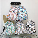 Рюкзак женский городской молодежный с принтом, фото 6