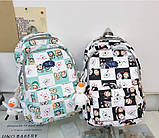Рюкзак женский городской молодежный с принтом, фото 7