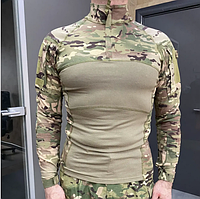 Тактическая рубашка убакс прорезиненная зона локтей, Yakeda мультикам Военная тактическая кофта Армейская