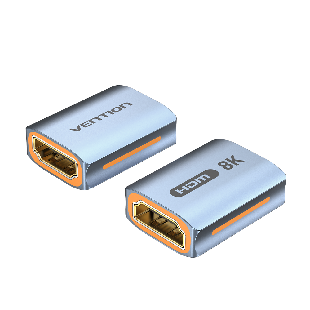 Відео перехідник Vention HDMI HDMI 2.1 Роз'єм 8K 60 Гц 4K 120 Гц 48 Гбіт/с HDR Сірий AIUH0