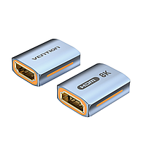 Видео переходник Vention HDMI HDMI 2.1 Разъем 8K 60 Гц 4K 120 Гц 48 Гбит/с HDR Серый AIUH0