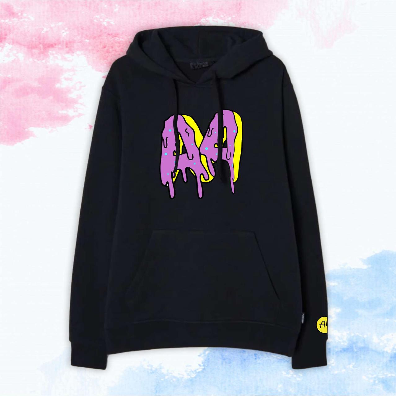 Худі мерч Влад А4 Пончик Чорний РОЗМІР 152, фото 1