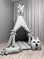 Вігвам Совенятко БОНБОН Повний комплект, вігвам дитячий, дитячий намет, вігвам для дітей, вігвам для дівчинки, вігвам для хлопчика