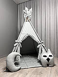Вігвам дитячий Совенятко БОНБОН Повний комплект, вігвам для хлопчика, дитячий вігвам, дитяча палатка, вігвам для дітей, фото 6
