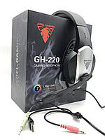 Игровые проводные наушники JEDEL со светодиодной подсветкой и микрофоном GH220 GAMING led z19-2024