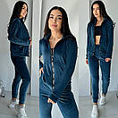 Велюровий спортивний костюм із кофтою на блискавці та штанами джогерами (р. 42-48) 52052013, фото 6