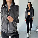 Велюровий спортивний костюм із кофтою на блискавці та штанами джогерами (р. 42-48) 52052013, фото 9