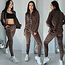 Велюровий спортивний костюм із кофтою на блискавці та штанами джогерами (р. 42-48) 52052013, фото 10