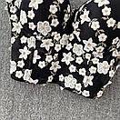 Жіночий корсетний топ бюстьє з чашками та аплікацією квіти (р. S-M) 77171049, фото 4