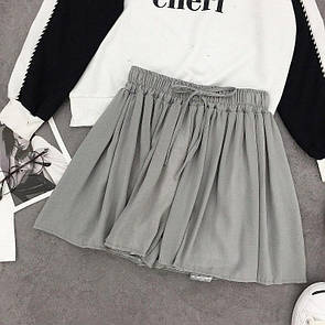 Літні шорти жіночі короткі розкльошені на резинці (р. 42-46) 1026104