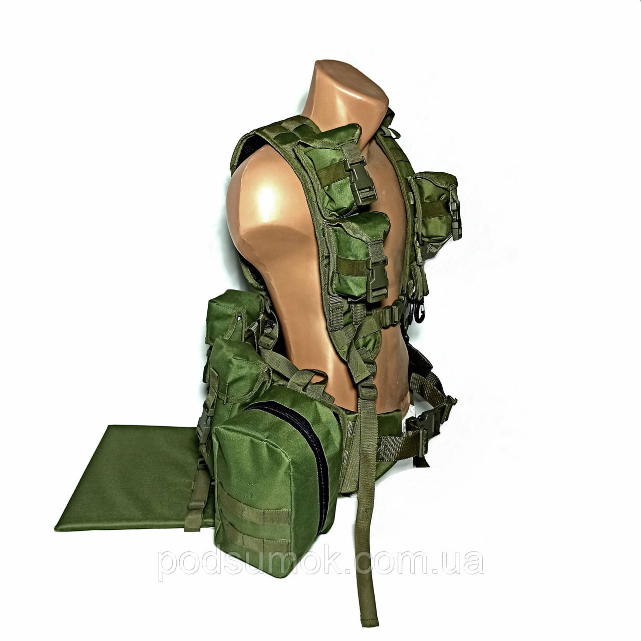 РПС Комплект Олива 14 підсумків Ремінно-плечова система в зборі, фото 1