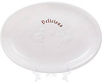 Блюдо Bona сервировочное Ceramic Тоскана Family DELICIOUS 37х27см с объемным рисунком DP40965 z15-2024