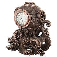 Настольные часы Осьминог 14 см Veronese AL30466 Коричневый z15-2024