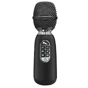 Портативний чорний блютуз караоке мікрофон MicMagic L-1238 бездротовий 20 Вт, Bluetooth мікрофон для співу