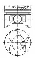 Поршень NURAL 8774310710 MERCEDES-BENZ G-CLASS (W461), MERCEDES-BENZ SPRINTER 2-t фургон (901, 902),