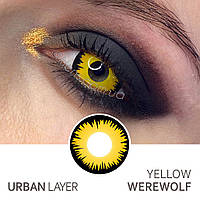 Контактные цветные линзы Urban Layer Yellow Werewolf