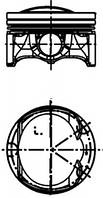 Поршень двигуна, комплект (ремонтний +0,25) KOLBENSCHMIDT 40251610 AUDI A3 (8P1), AUDI A3 Sportback (8PA),