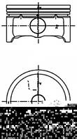 KOLBENSCHMIDT 99457600 Поршень 87.50 mm, комплект FORD/VOLVO Focus,Mondeo,Fiesta,C30,S40,S80,V50 2,0i 16V 00-