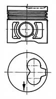 Поршень 79,5 (+0.50) VW Polo 1.9 D KOLBENSCHMIDT 91386620 AUDI 100 (44, 44Q, C3), AUDI 100 (4A, C4), AUDI 100