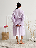 Жіночий легкий халат з мусліну бузок подарунок дружині дівчині, фото 3