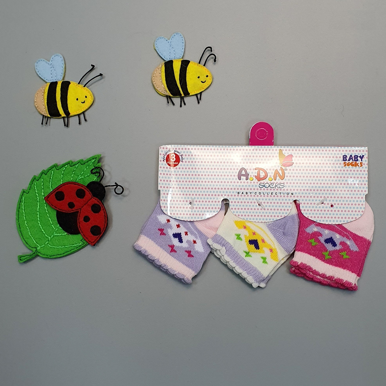 Набір шкарпеток для новонародженого, 3 штуки, фото 1