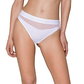 Трусики з прозорою вставкою Passion PS006 PANTIES white, size S