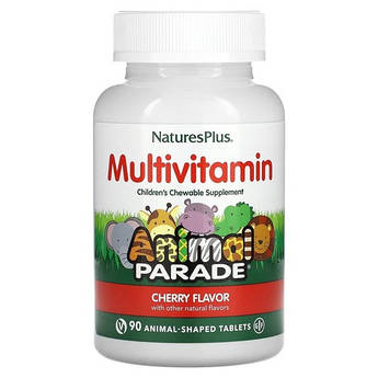 NaturesPlus Children's Multi-Vitamin & Mineral 90 жувальних таблеток, Фрукти
