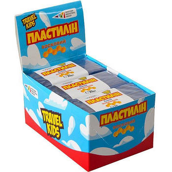 Восковий пластилін "Travel Kids" 12 шт в упаковці 30г Синій