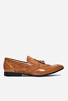 Туфли мужские светло-коричневого цвета искусственная замша ,лак