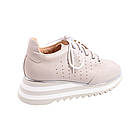 Кросівки жіночі Aquamarin капучіно натуральна шкіра, 41, фото 4