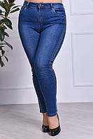 Жіночі джинси великого розміру Колір синій Тканина джинс стрейч розміри 52,54,56,58,60