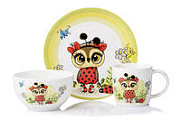 Набор детской посуды ARDESTO Lucky owl (3 пр., фарфор) AR3454LS