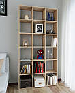 Вертикальний стелаж високий стелаж для декору будинку чи офісу Книжкова полиця роздільник для підлоги з ДСП, фото 3