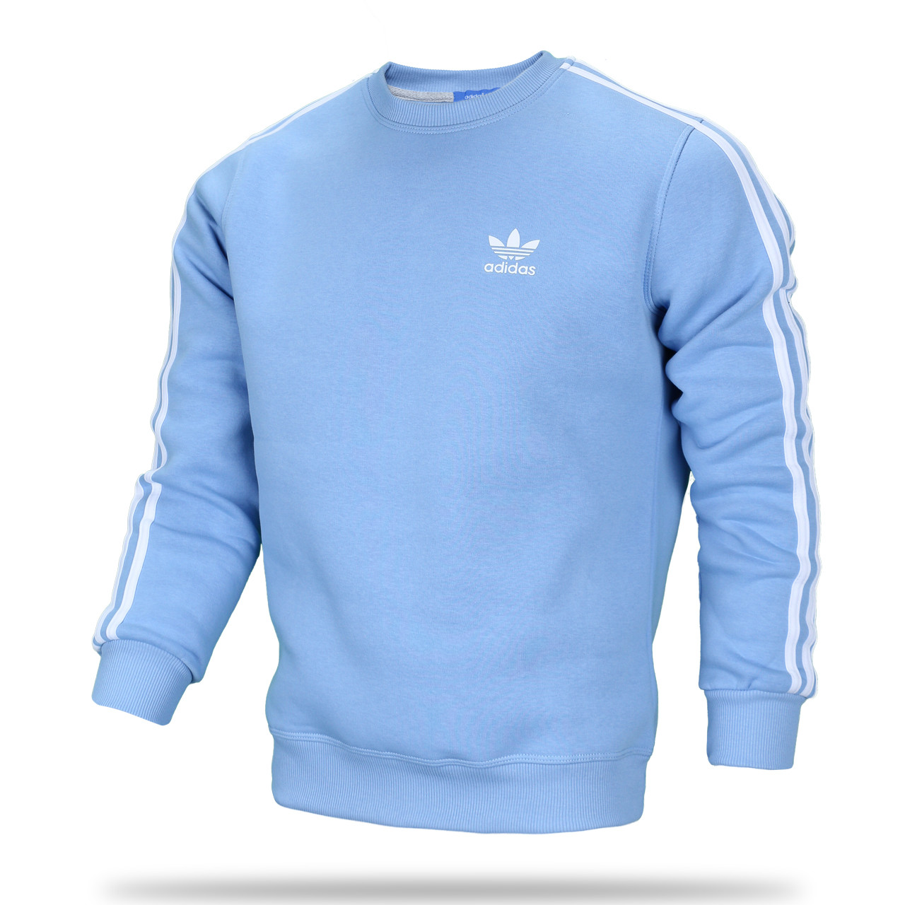 Світшот чоловічий блакитний ADIDAS з білим лампасом GLB L (Р) 21-101-002 S