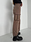 Жіночі спортивні штани карго 080 (42-44,46-48) (колір: хакі, молочний, мокко, чорний) СП, фото 7
