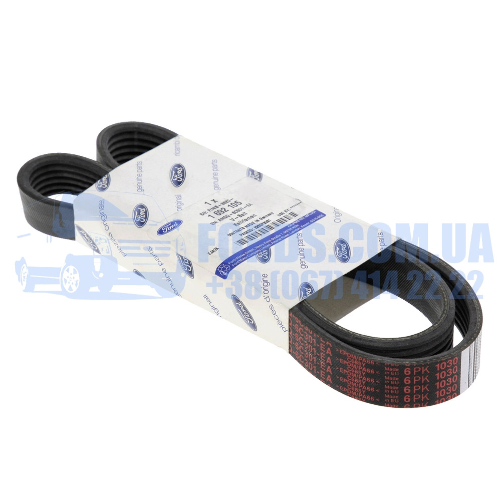 Ремінь полікліновий FORD FOCUS/C-MAX/MONDEO 2011- (6PK1030 1.25/1.4/1.6) ORIGNAL, фото 1