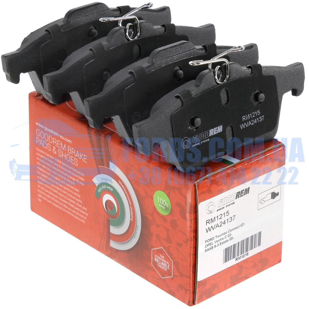 Колодки тормозные задние FORD FOCUS/ESCAPE/C-MAX/KUGA/CONNECT 2003- (1809259/MEAV6J2M008AA/RM1215) GOODREM