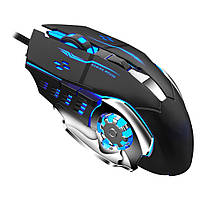Игровая мышка для компьютера с подсветкой X1 / Проводная компьютерная мышь / Оптическая мышка для ПК