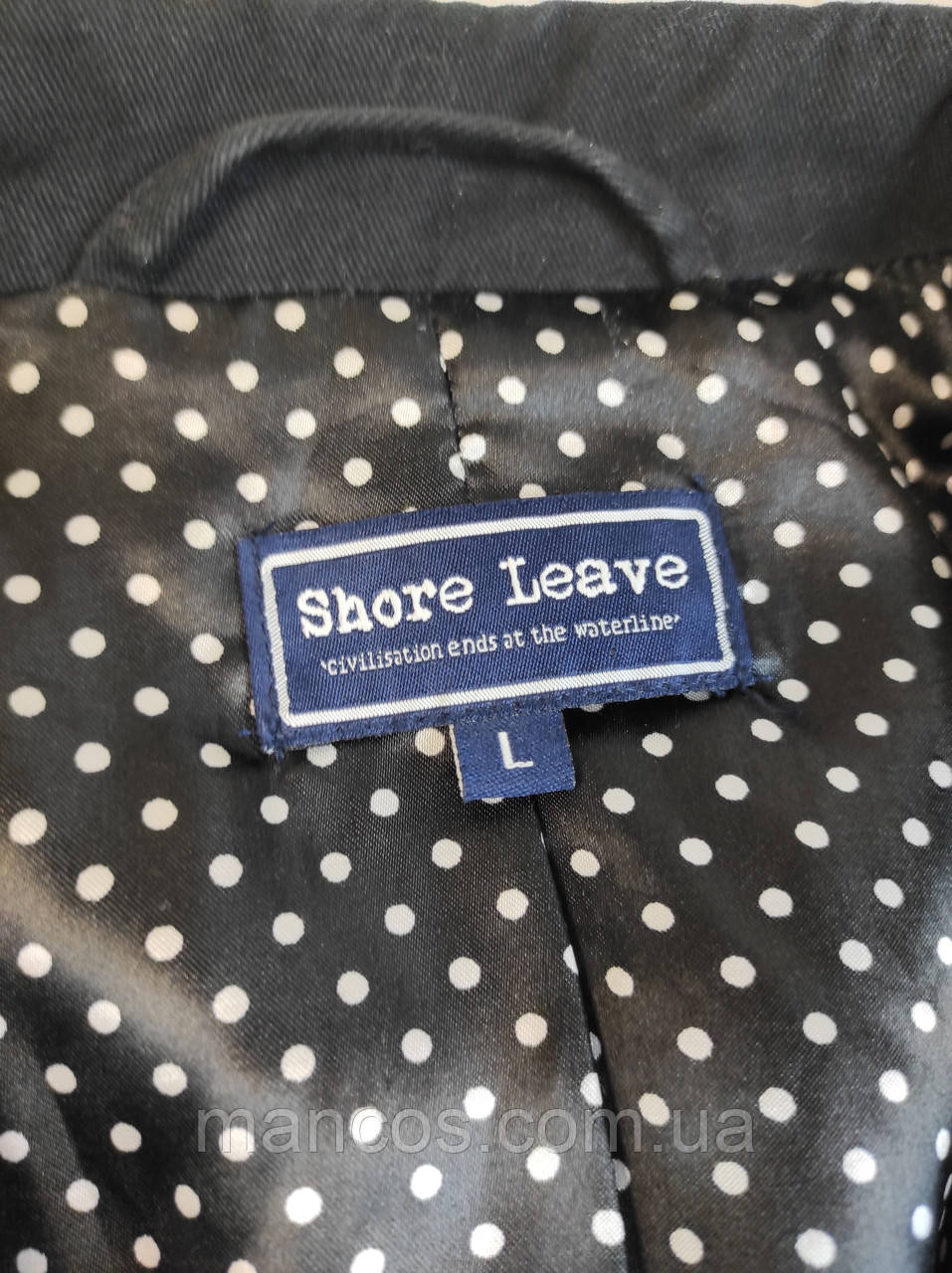 Жіночий піджак Shore Leave чорний з підкладом у білий горох Розмір L 48 - фото 7 - id-p1810126035