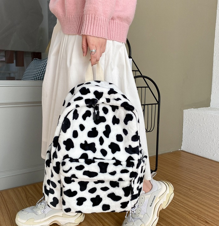 Рюкзак з принтом корови чорно білі плями cow